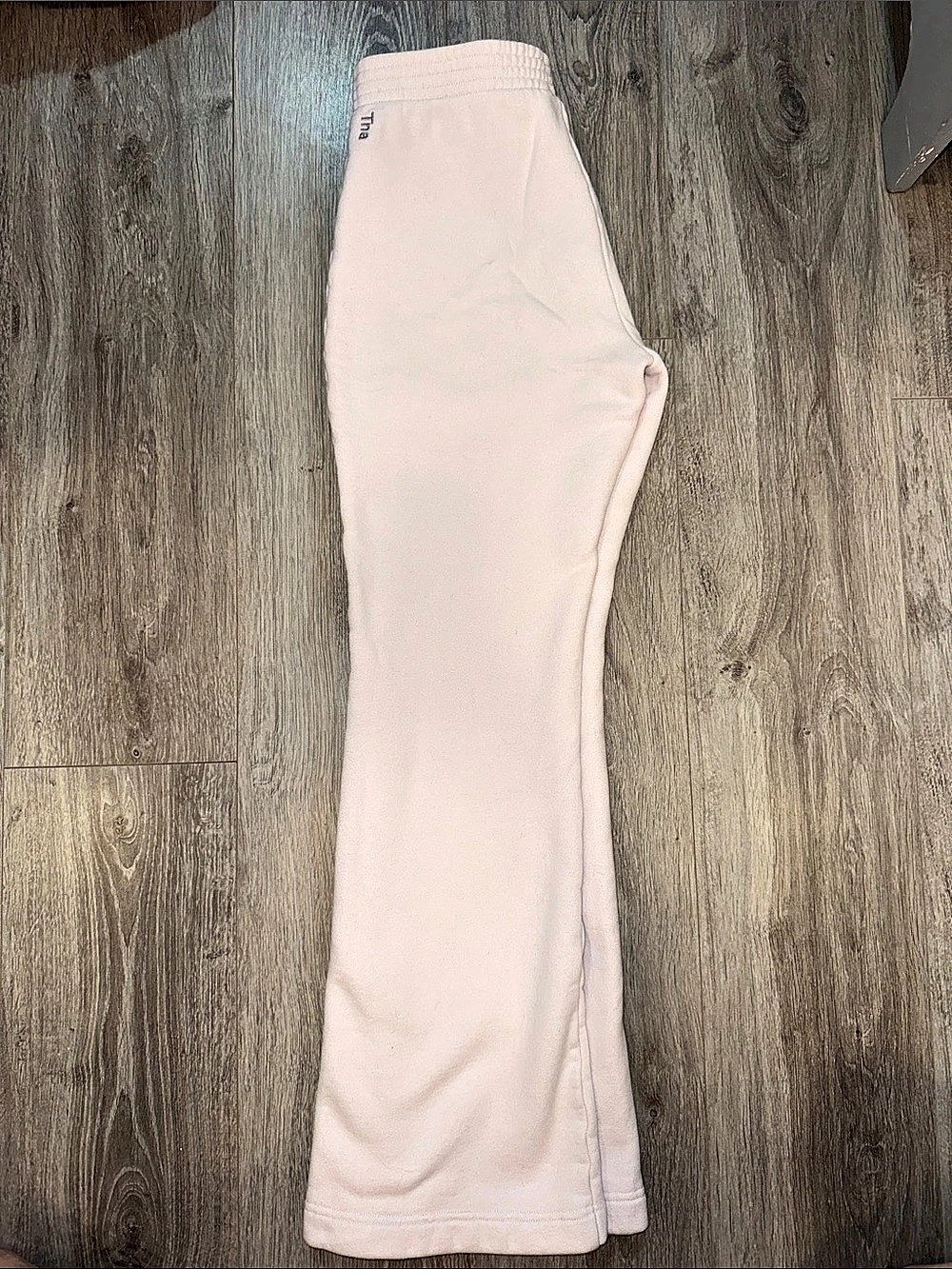 TNA Cozy Pink Fleece Flare Sweat Pants